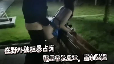 在野外被粗暴占有，裙底春光尽泄，高潮迭起。