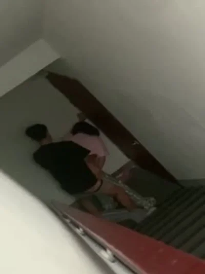 玩的就是心跳楼梯出口直接操  #户外