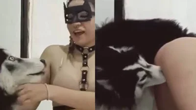 傻白甜喜欢和自己的二哈狗做爱