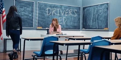 Erica Cherry uses her big tranny cock in driver&#39;s ed class