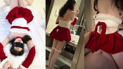 【Hookup】 Cute Cosplay Christmas costume young girl having sex