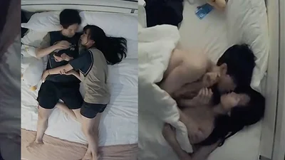 [Hotel camera secretly filmed] College student couple has sex with a super sweet and pure girl at the beginning of the school term