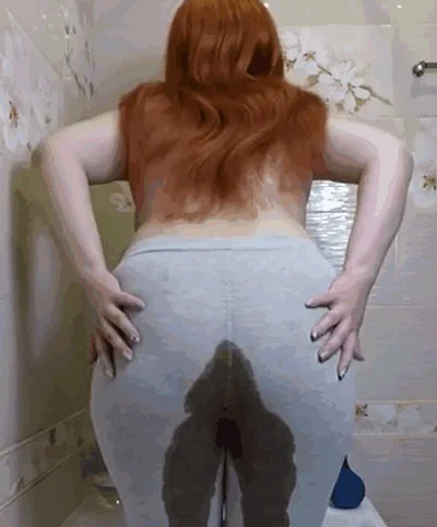 Sexy redhead slut and hot poop