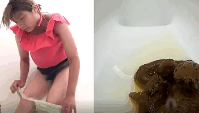 Wild and slutty Japanese girl poops