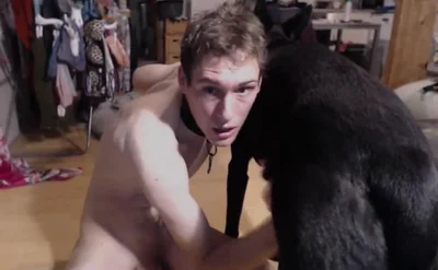 Gay slaves want to buy and sell dog dick in hot video