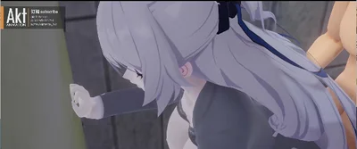 Honkai Impact 3: Bronya&#39;s uniform seduction in the bathroom and having sex in a hurry to go back to work