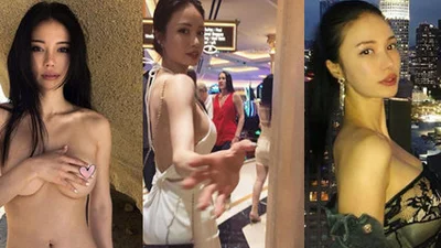 It was revealed online that a Shanghai socialite knelt down in a hotel to lick a rich second-generation man. Her mouth was so big that it could even take such a big cock.