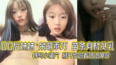 00后妹妹 呆萌乖巧 苗条身材贫乳 特写小骚穴 掰开给你看低低呻吟