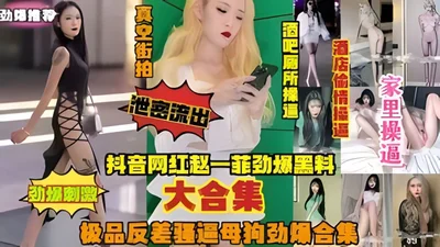 Douyin Internet celebrity Zhao Yifei&#39;s black material collection vacuum street shooting bar toilet fuck hotel fuck