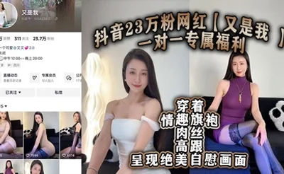 抖音23万粉网红【又是我 】一对一专属福利 穿着情趣旗袍肉丝高跟呈现绝美自慰画面！