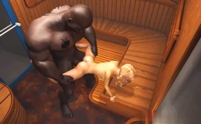 【3D】可爱娇小女友被黑人壮汉男友激情后入抽插